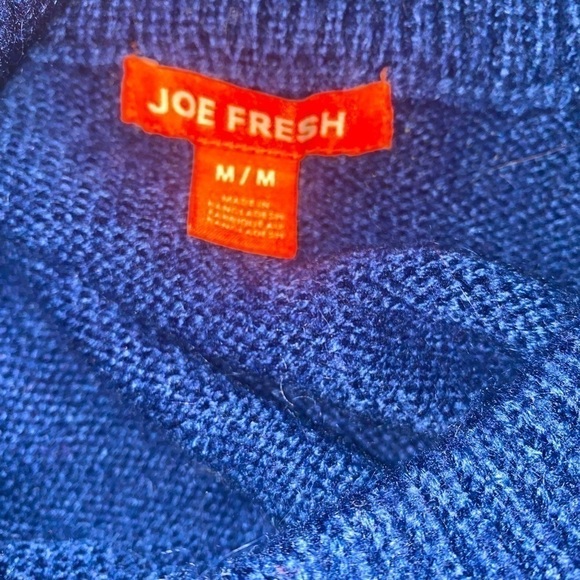 Joe Fresh - Midnight blue Cable knit crew neck sweater - Picture 5 of 7